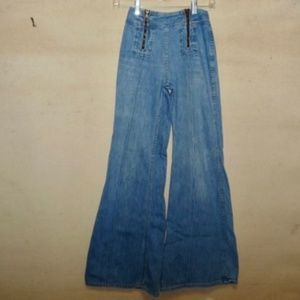Vintage 70s Maverick Hip Huggers Bell Bottom Jeans